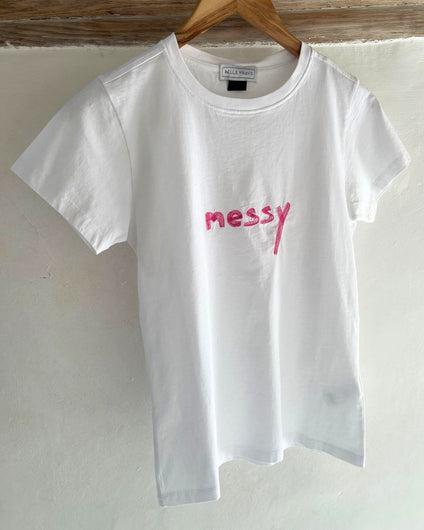 Bella Freud Messy Classic Tee - White