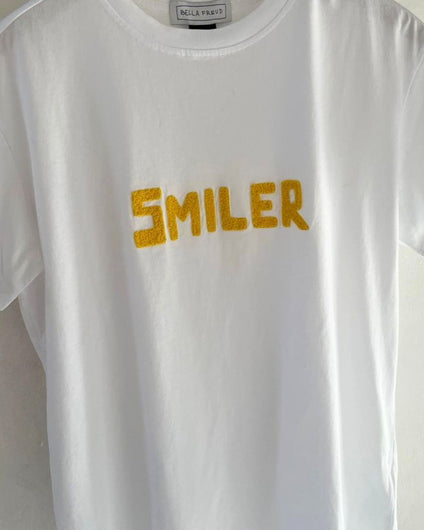 Bella Freud Smiler Unisex Tee  - White