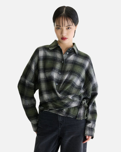 Bellerose Candice Check Wrap Shirt - Green