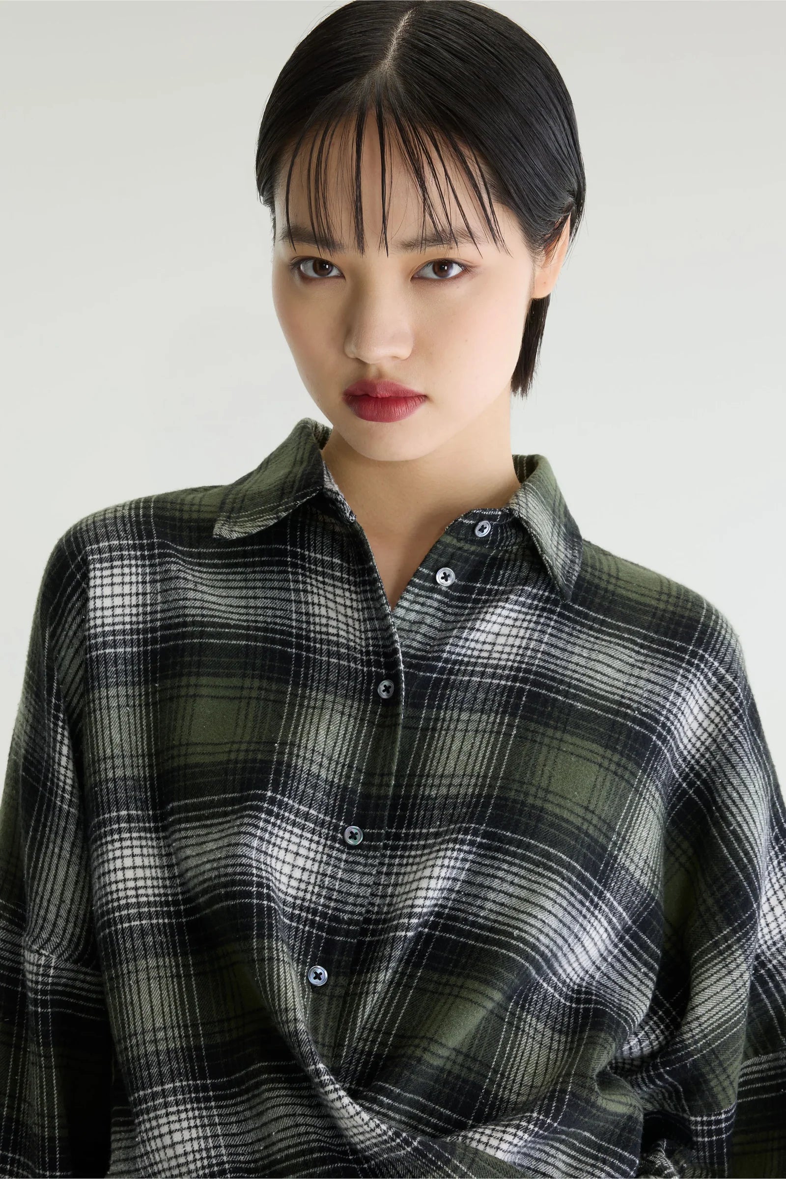 Bellerose Candice Check Wrap Shirt - Green