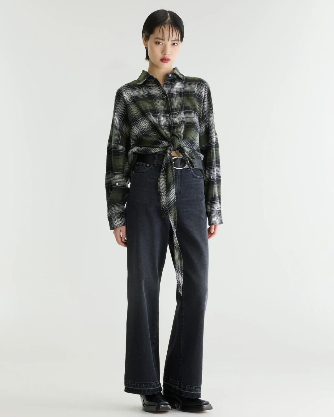 Bellerose Candice Check Wrap Shirt - Green