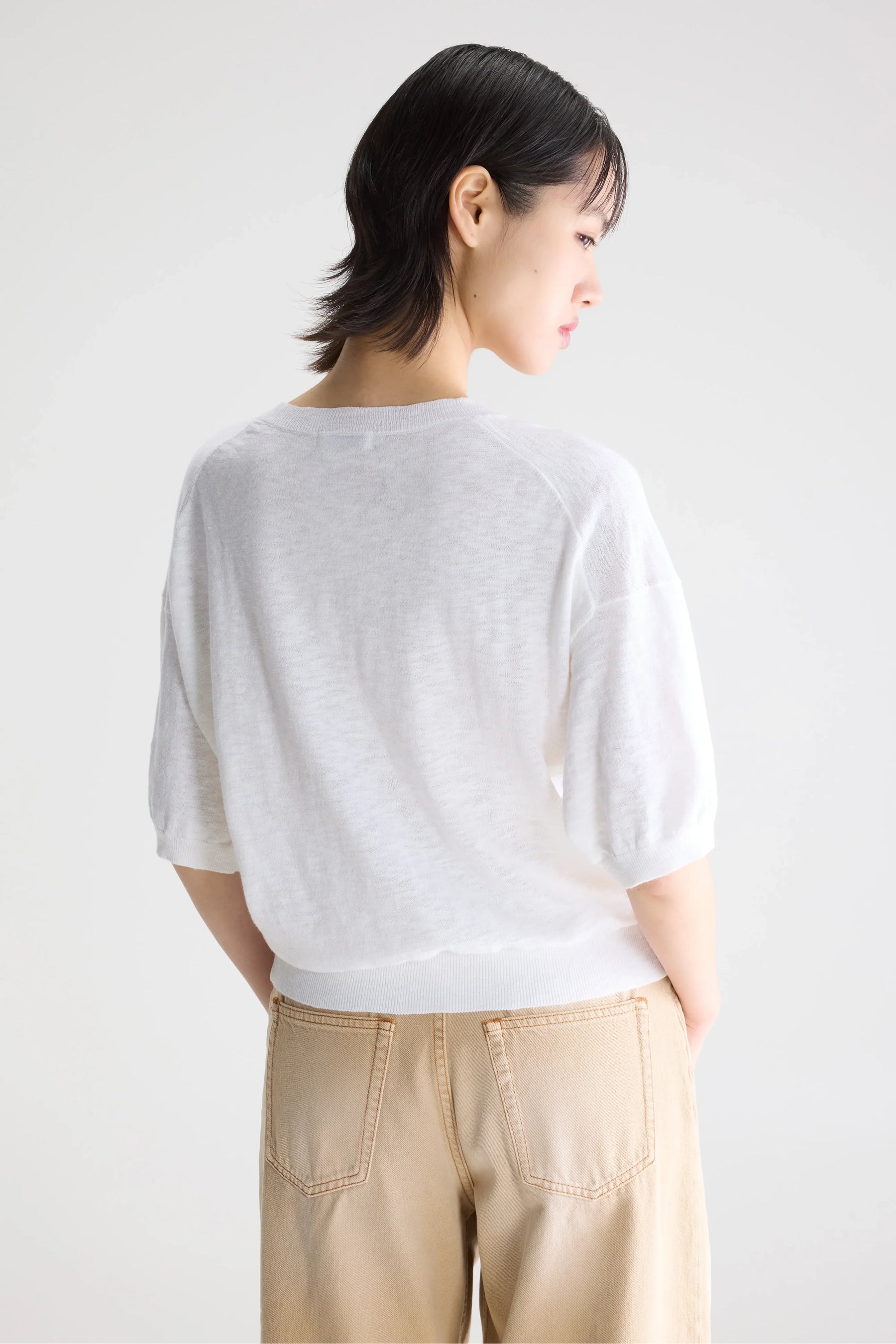 Bellerose Dadif Cotton Linen Top in White