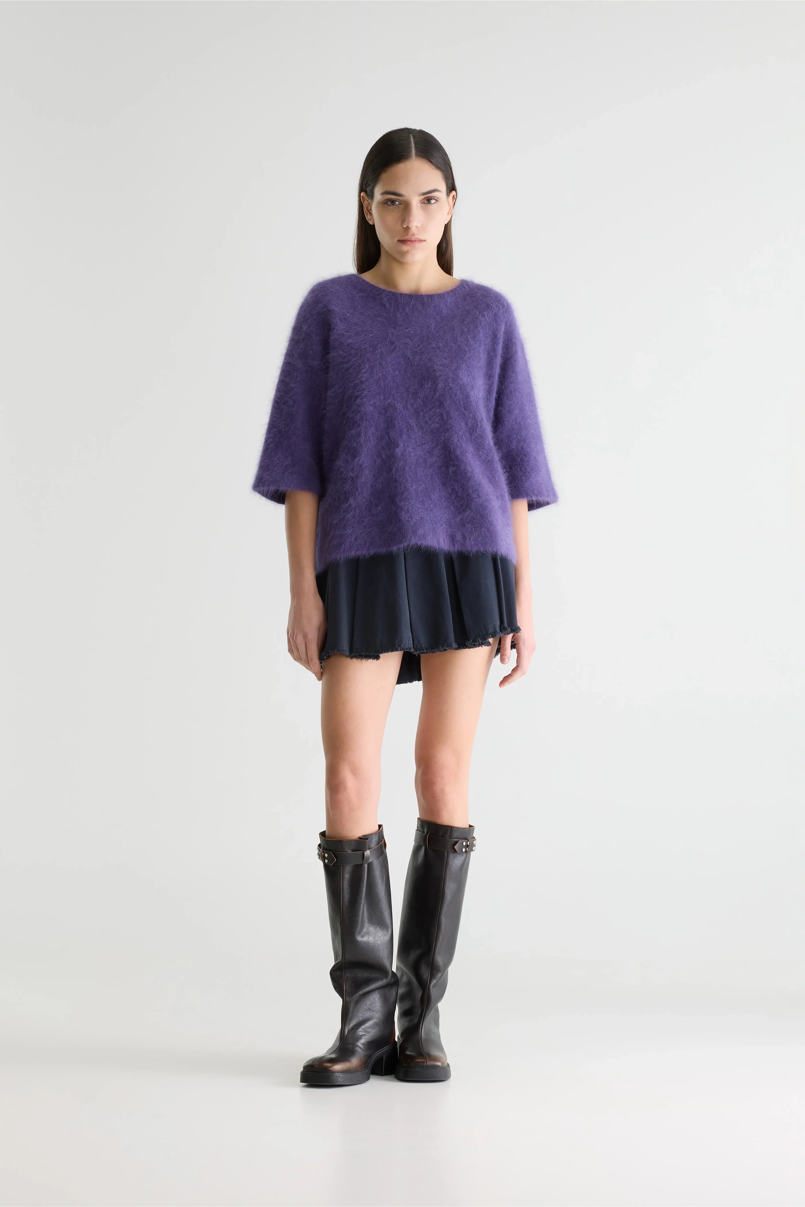Bellerose Dime Knit Tee in Grape