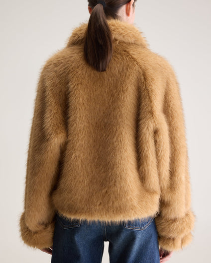 Bellerose Elordi Faux Fur Jacket - Ambre