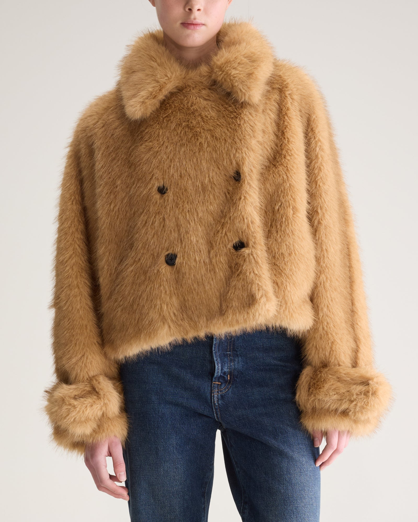 Bellerose Elordi Faux Fur Jacket - Ambre