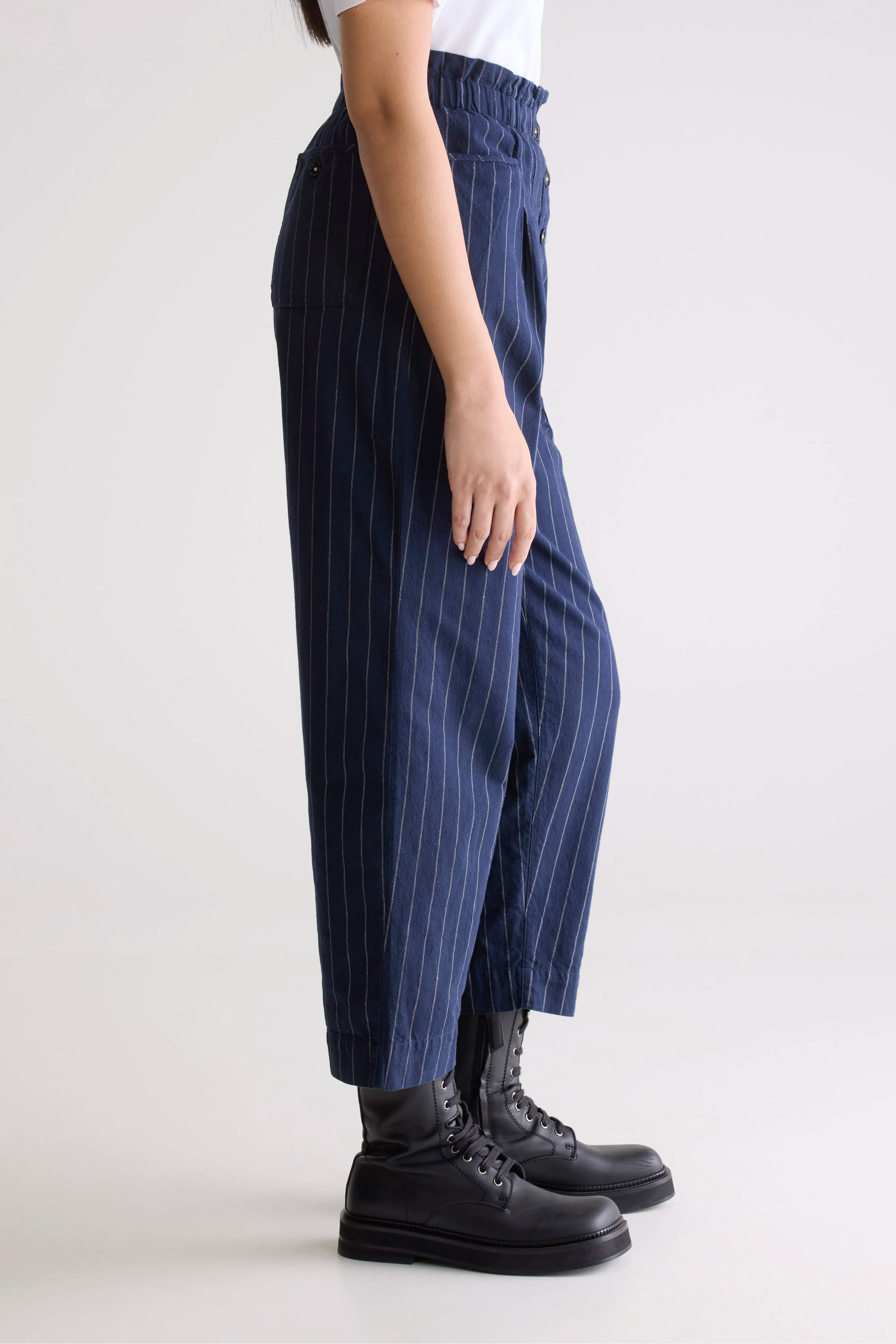 Bellerose Lilo Stripe Pant in Navy