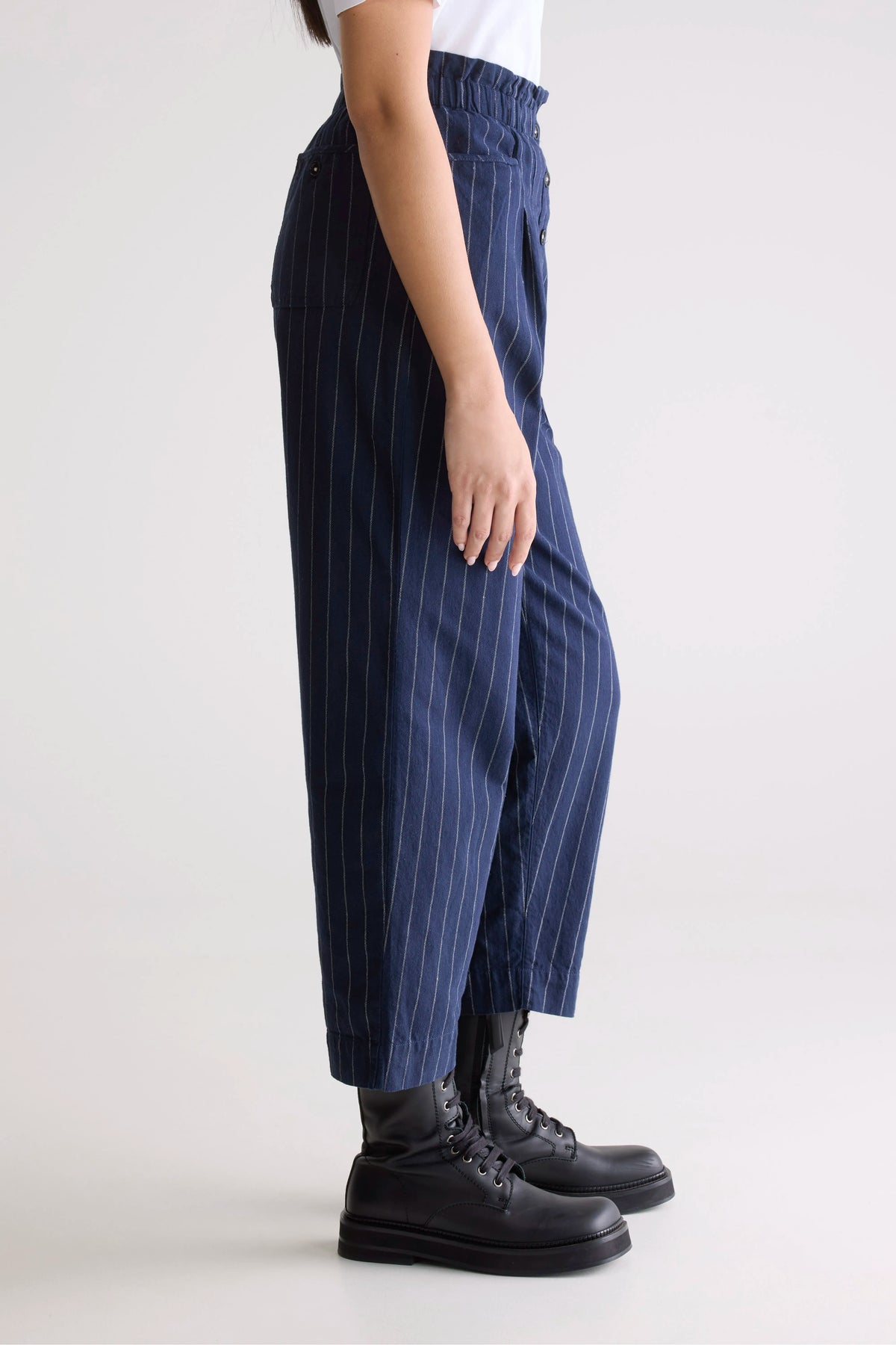 Bellerose Lilo Stripe Pant in Navy