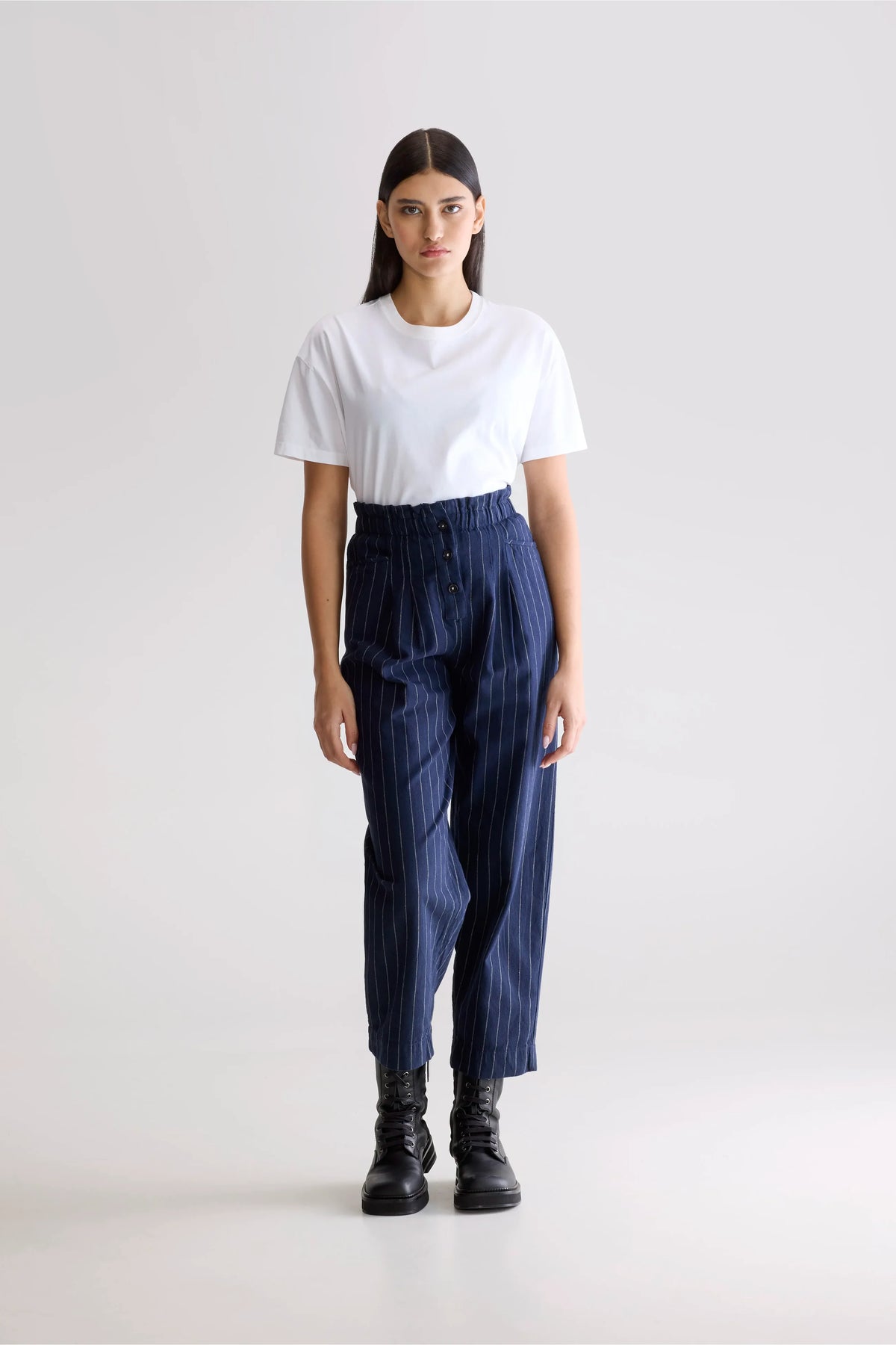 Bellerose Lilo Stripe Pant in Navy