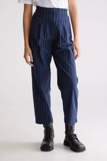Bellerose Lilo Stripe Pant in Navy