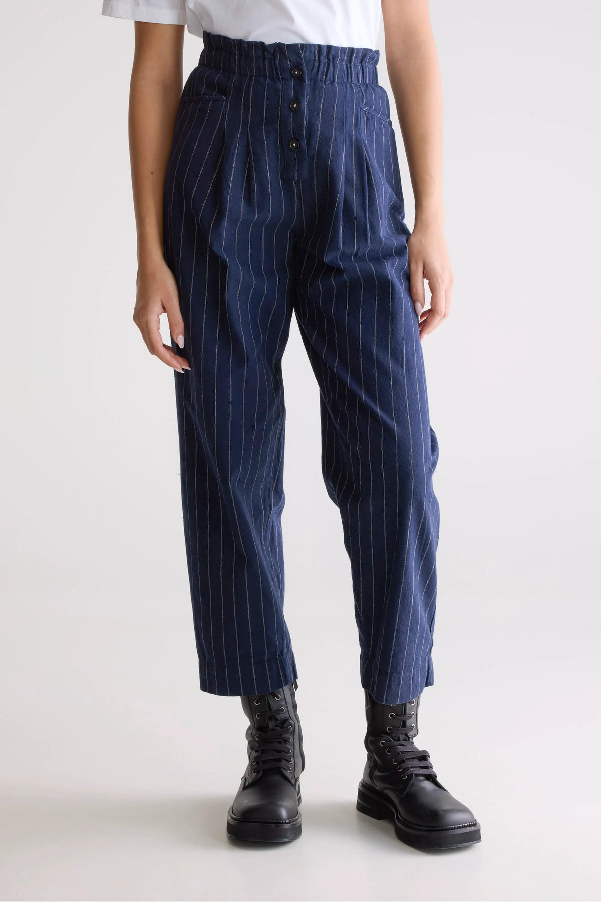 Bellerose Lilo Stripe Pant in Navy