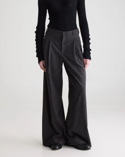 Bellerose Volkert Pinstripe Trouser - Charcoal