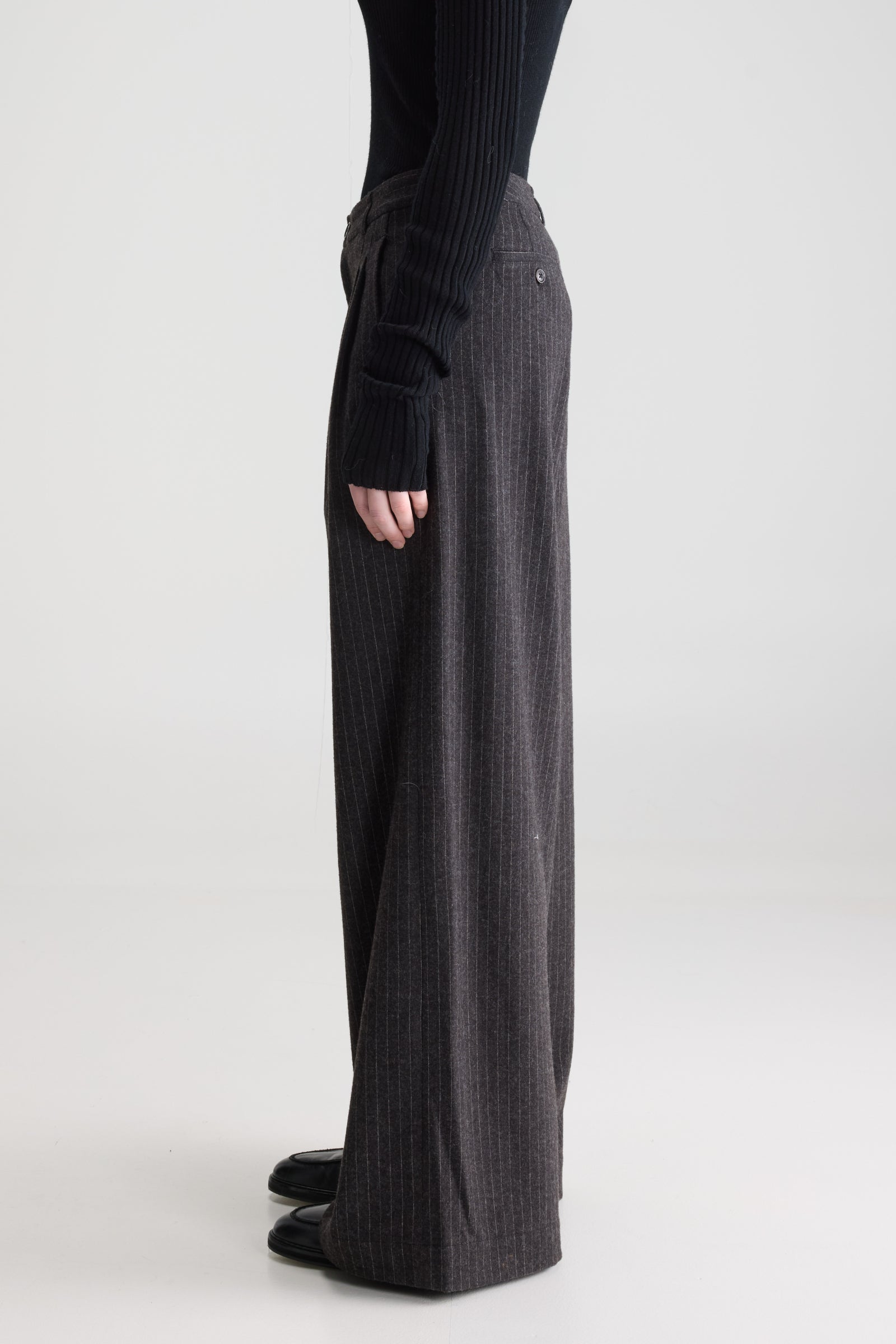 Bellerose Volkert Pinstripe Trouser - Charcoal