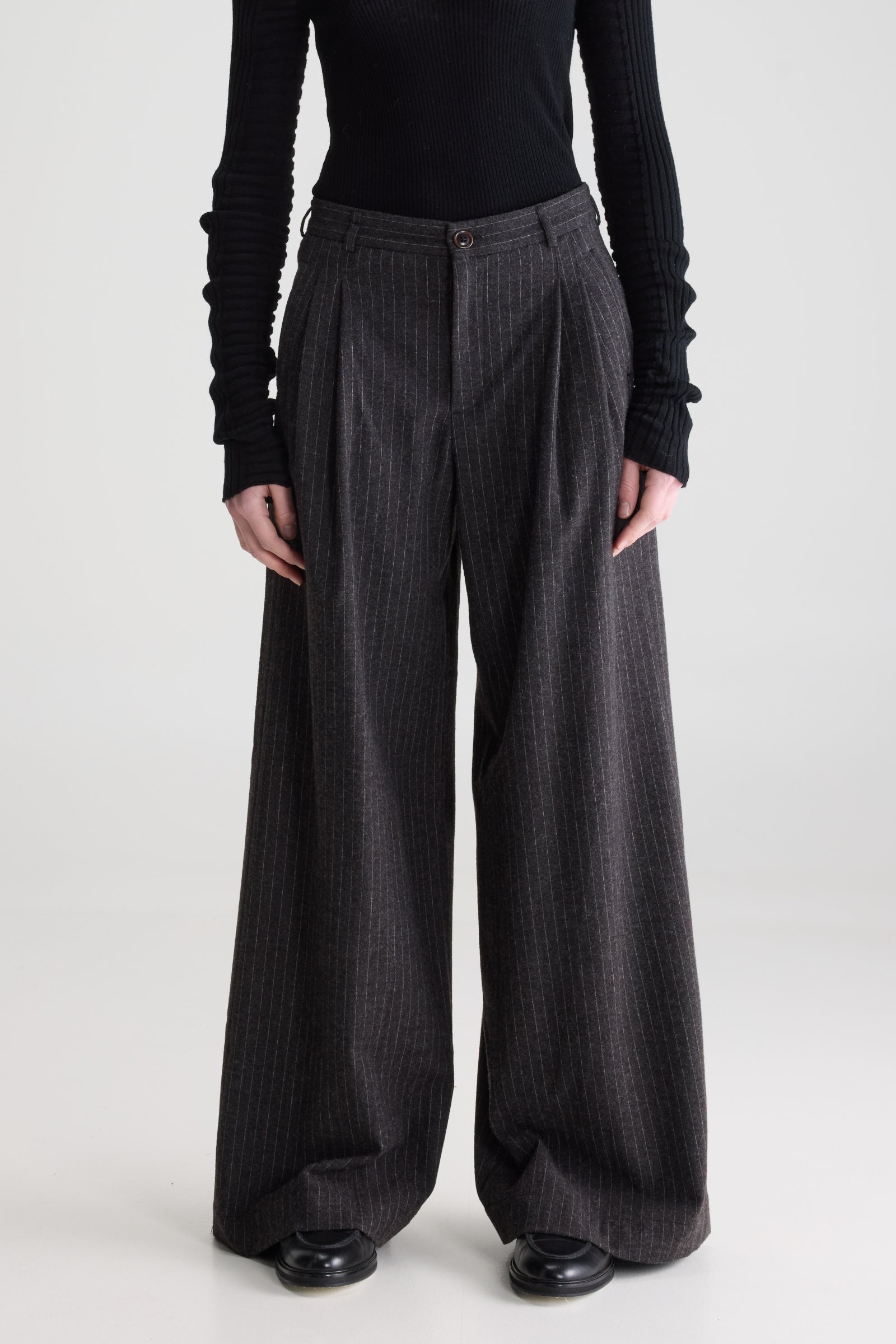 Bellerose Volkert Pinstripe Trouser - Charcoal