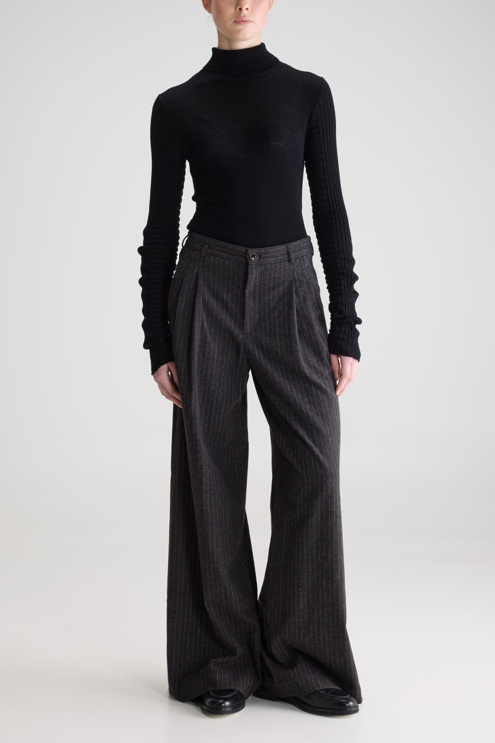 Bellerose Volkert Pinstripe Trouser - Charcoal