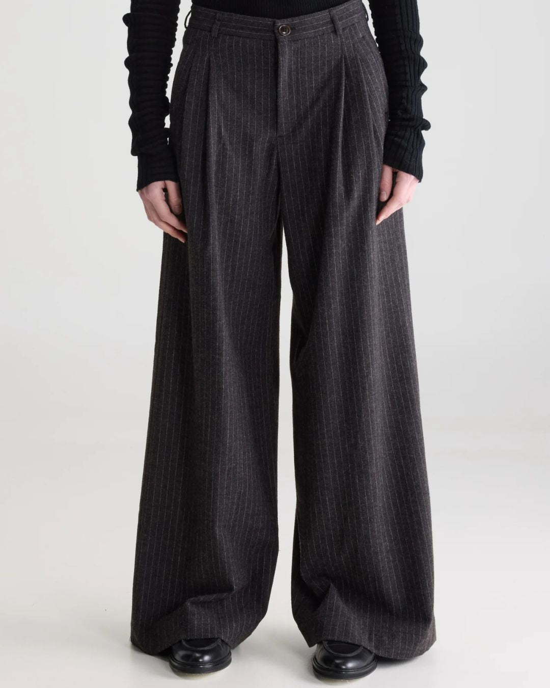 Bellerose Volkert Pinstripe Trouser - Charcoal