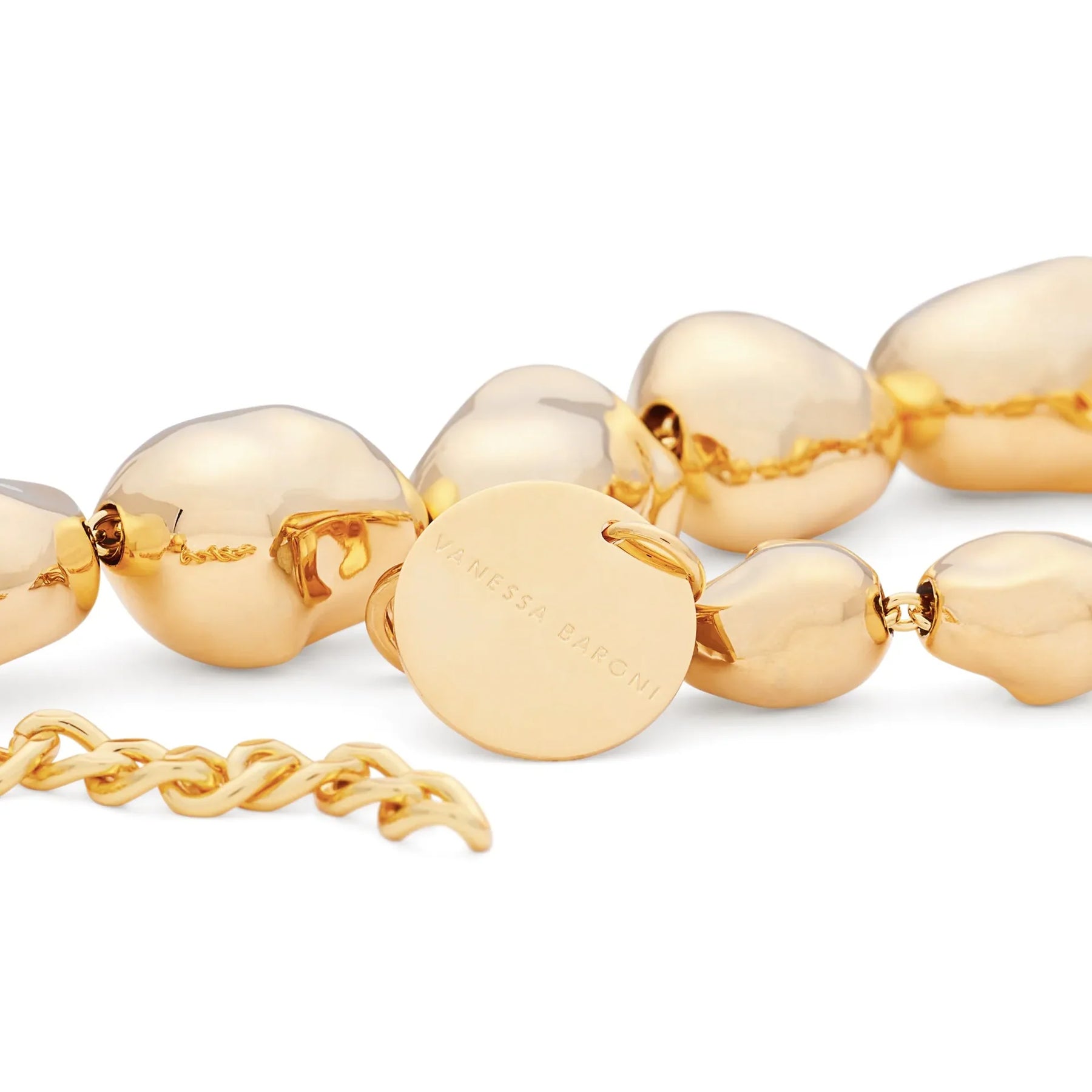 Vanessa Baroni Big Organic Gold Necklace