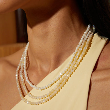 By Alona Halo Necklace - Mother Of Pearl