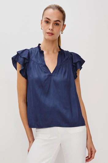 RAILS Calista Top in Admiral Blue