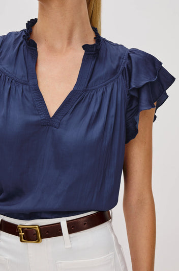 RAILS Calista Top in Admiral Blue