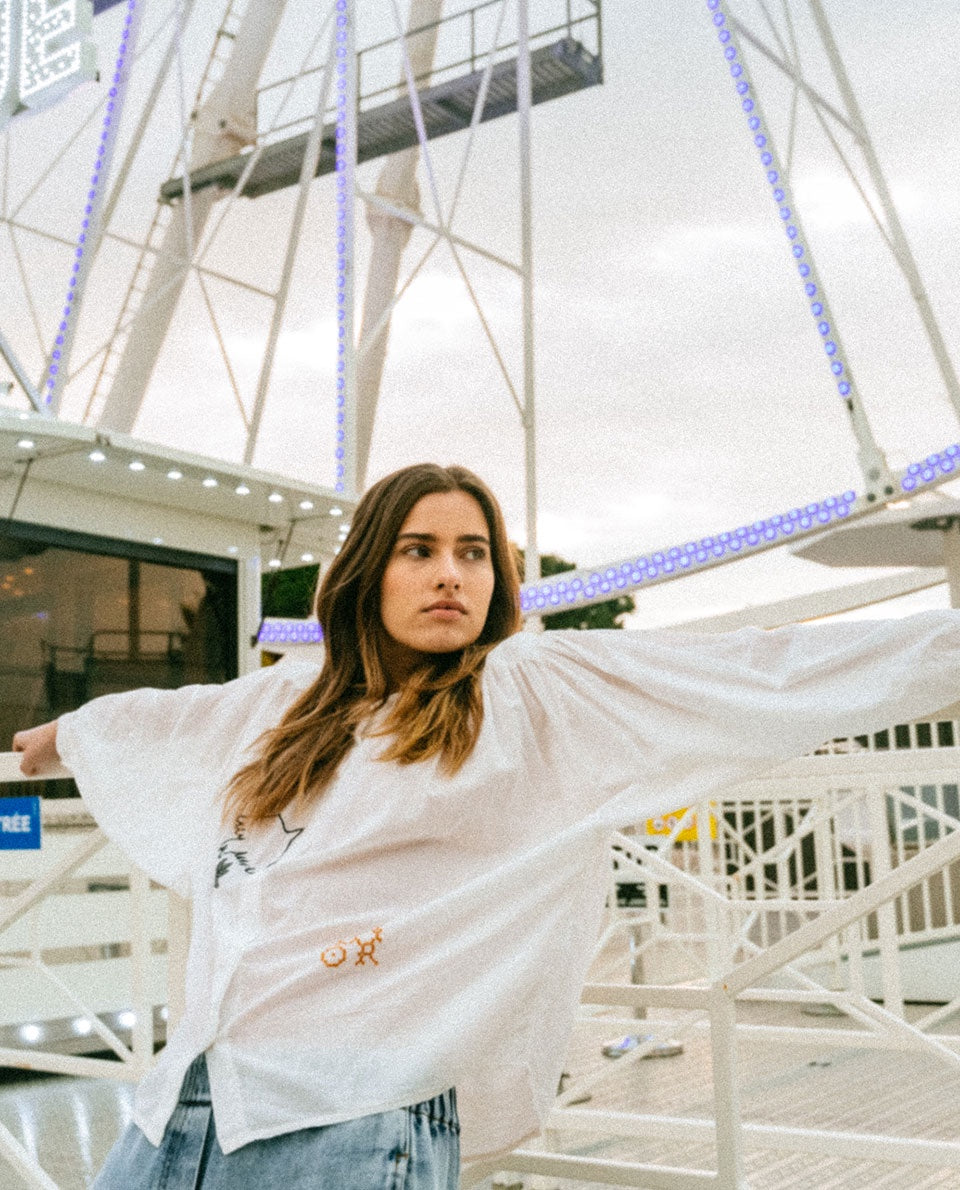 TINSELS Candide Amor Blouse in White