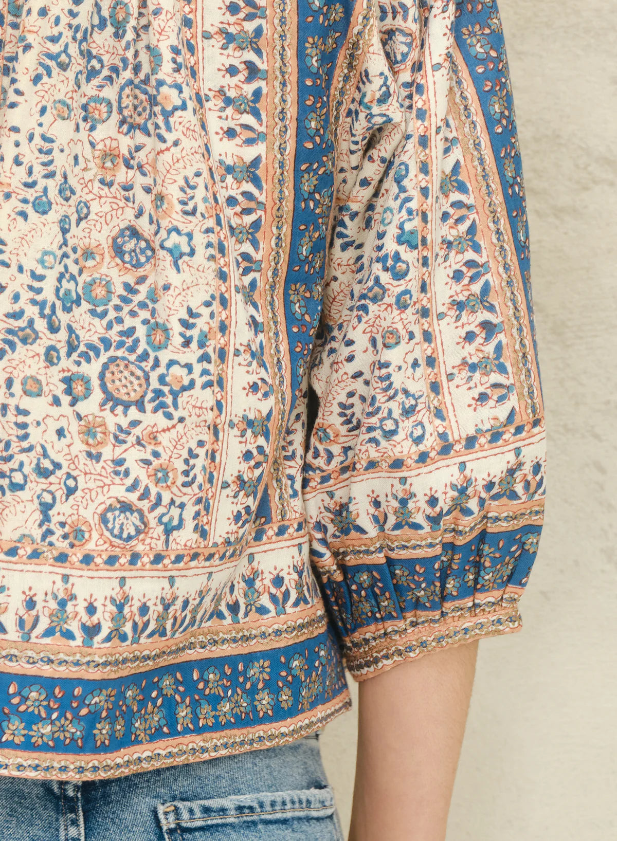 M.A.B.E Cass Print Jacket in Navy