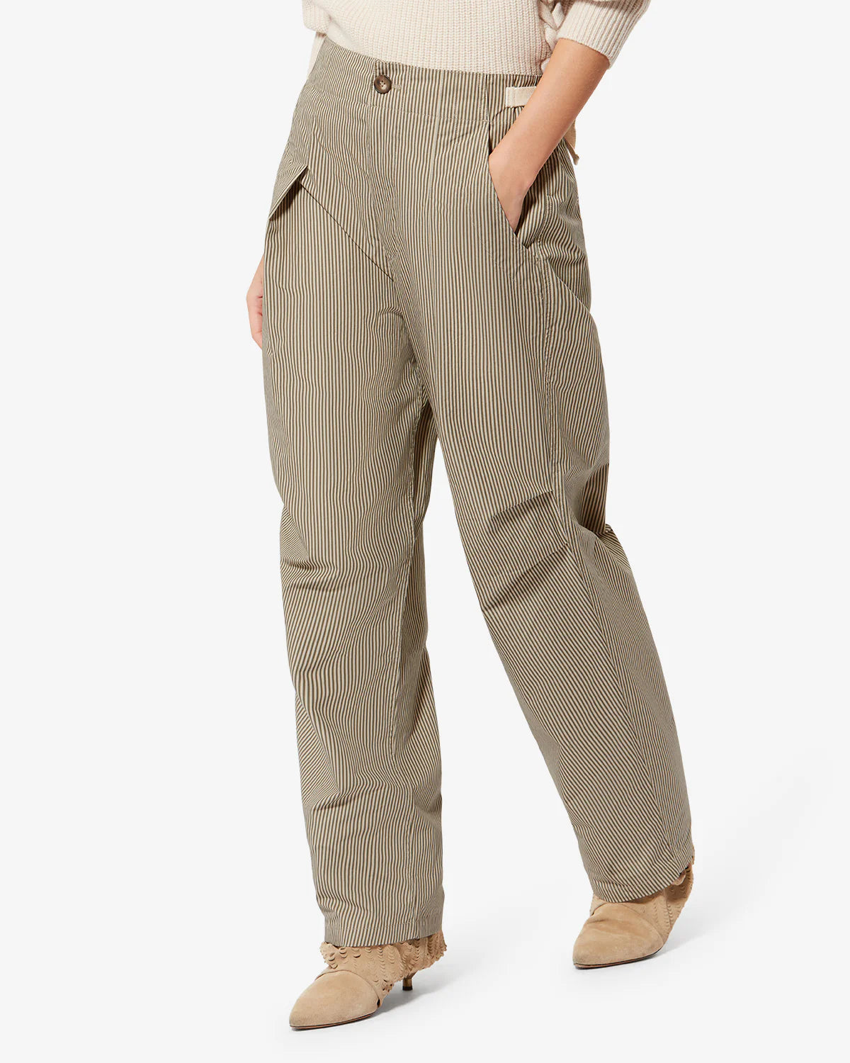 Marant Etoile Ceryne Trousers in Beige, Khaki
