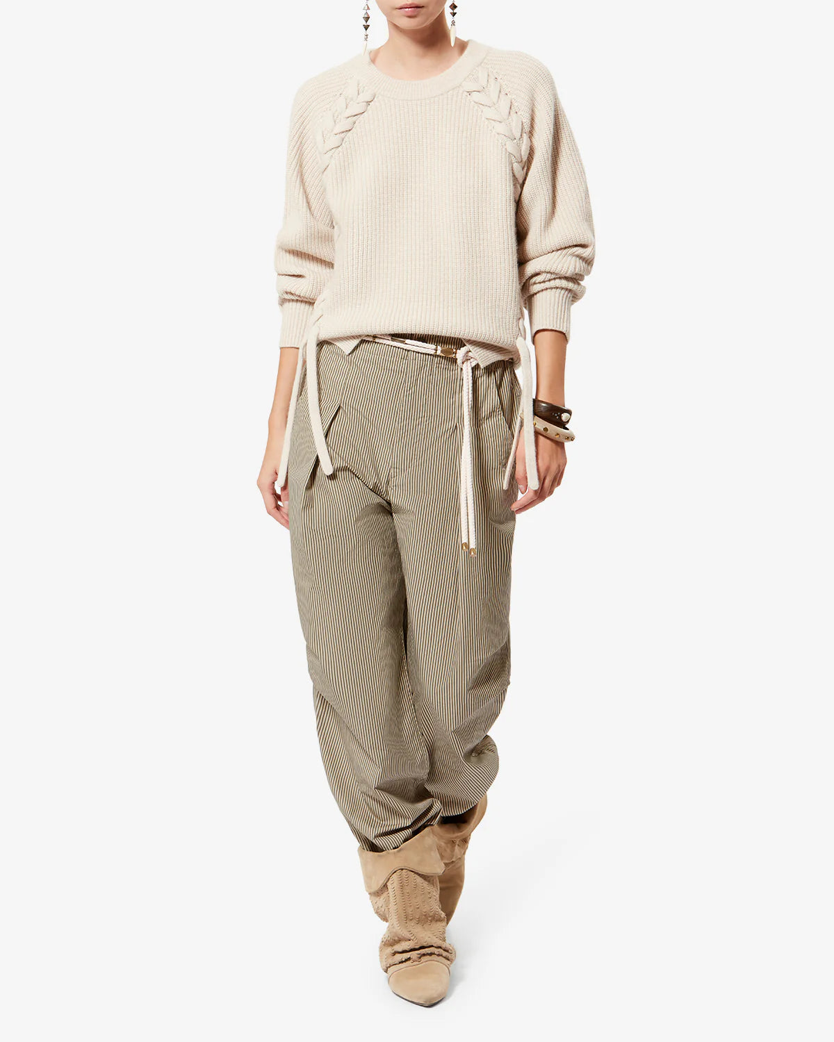Marant Etoile Ceryne Trousers in Beige, Khaki