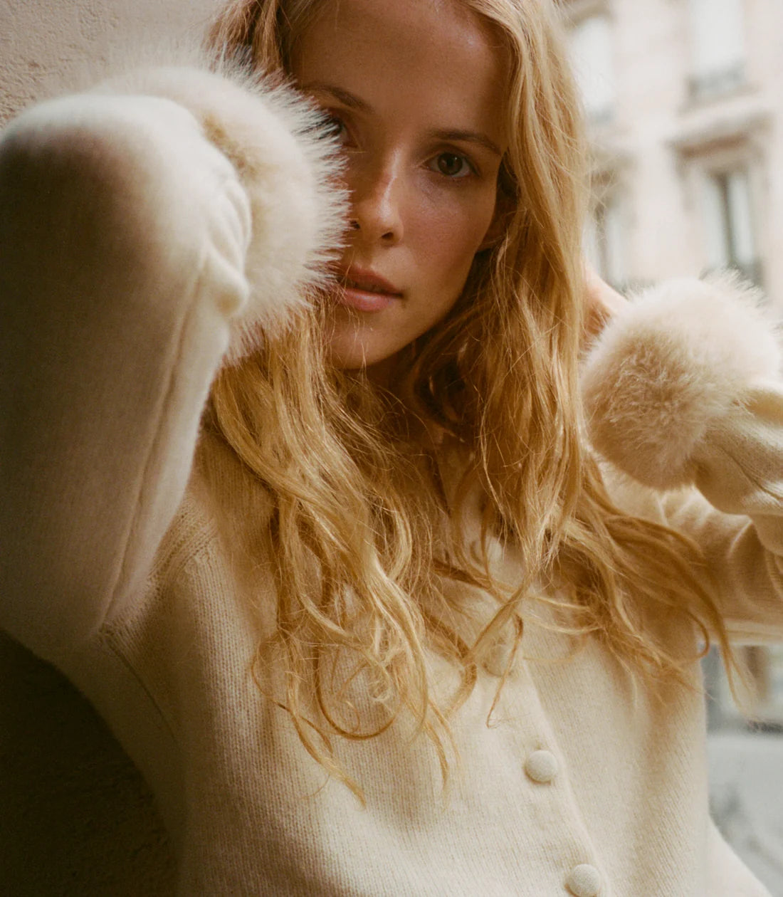 DÔEN Clara Cashmere Cardigan - Vanilla
