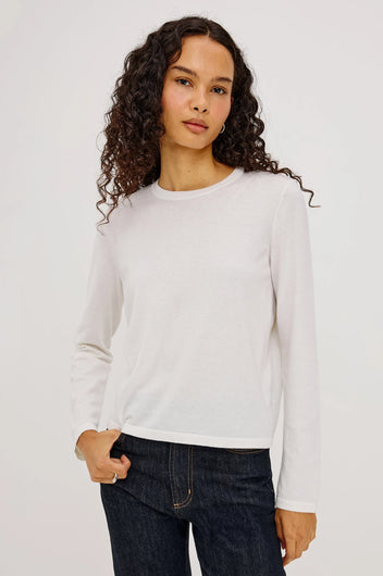 Rails Cotton Cashmere Long Sleeve - White