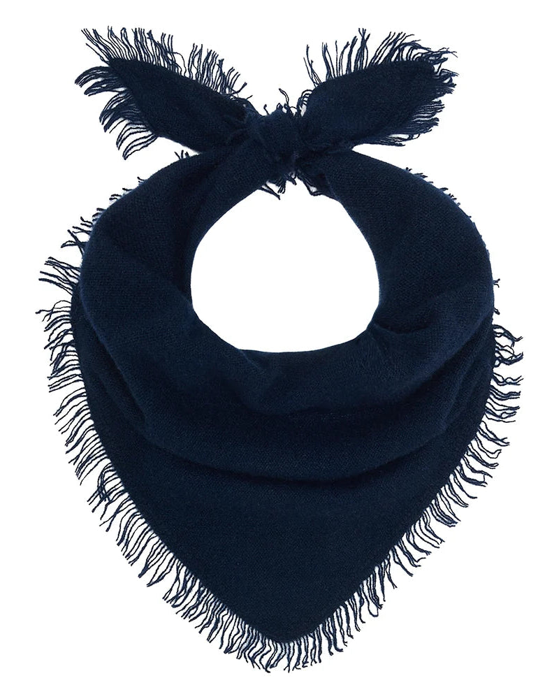 Jumper 1234 Distressed Triangle Scarf - Navy