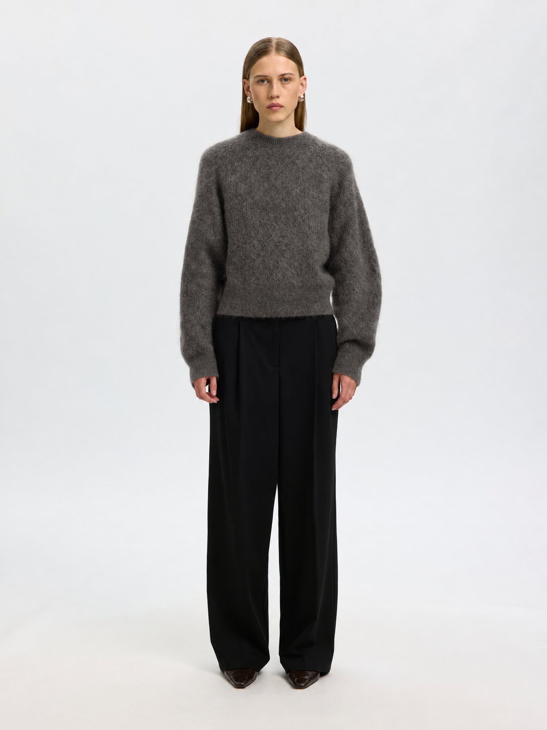 SELECTED Mira Knit - Asphalt