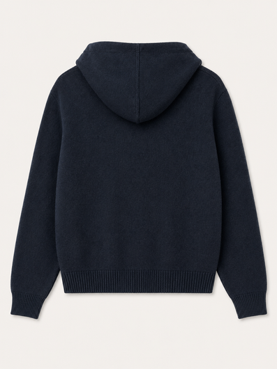 Jumper 1234 Merino Hoodie - Dark Ink