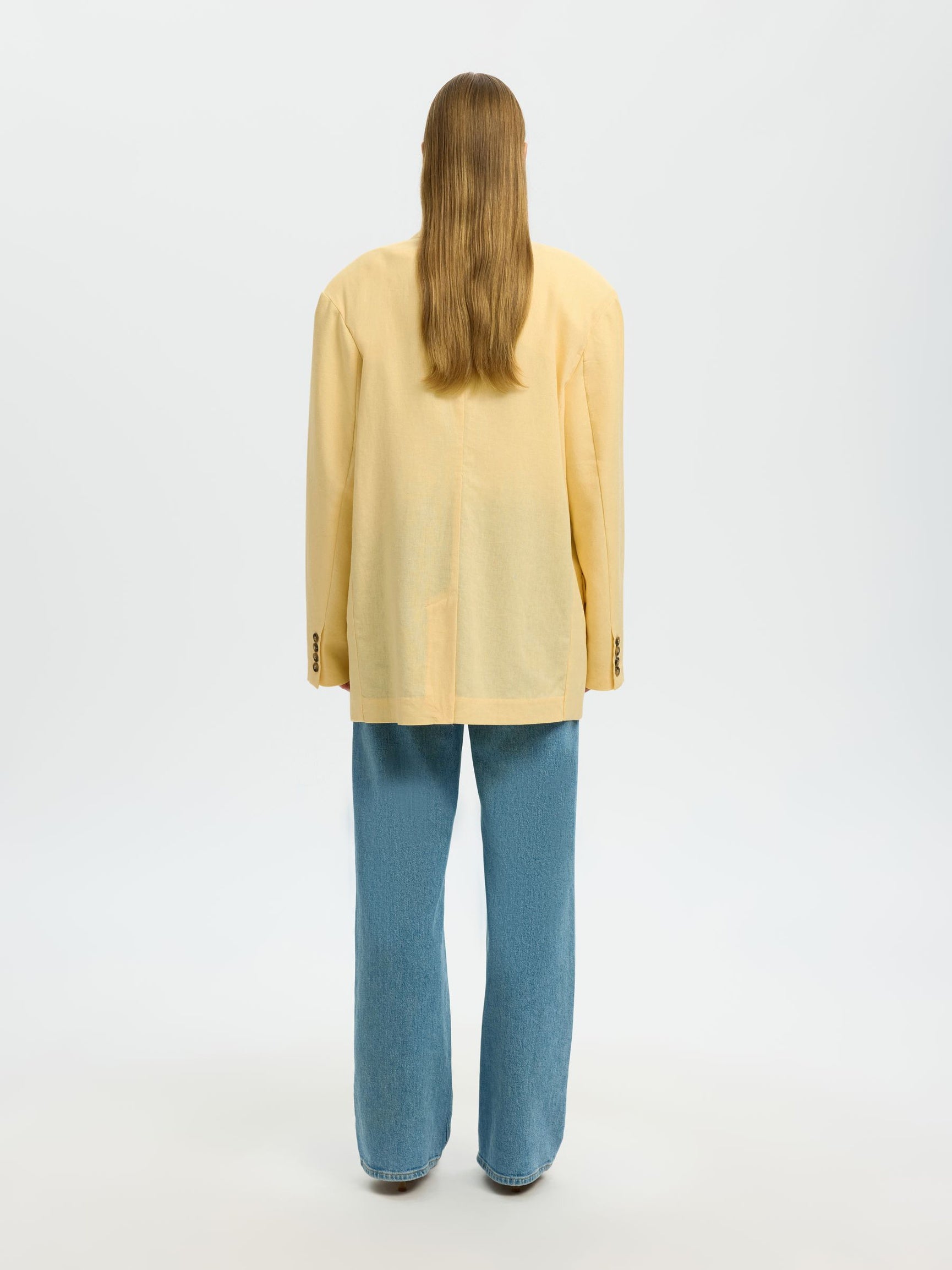 SELECTED Oversized Marlie Blazer in Italian Straw