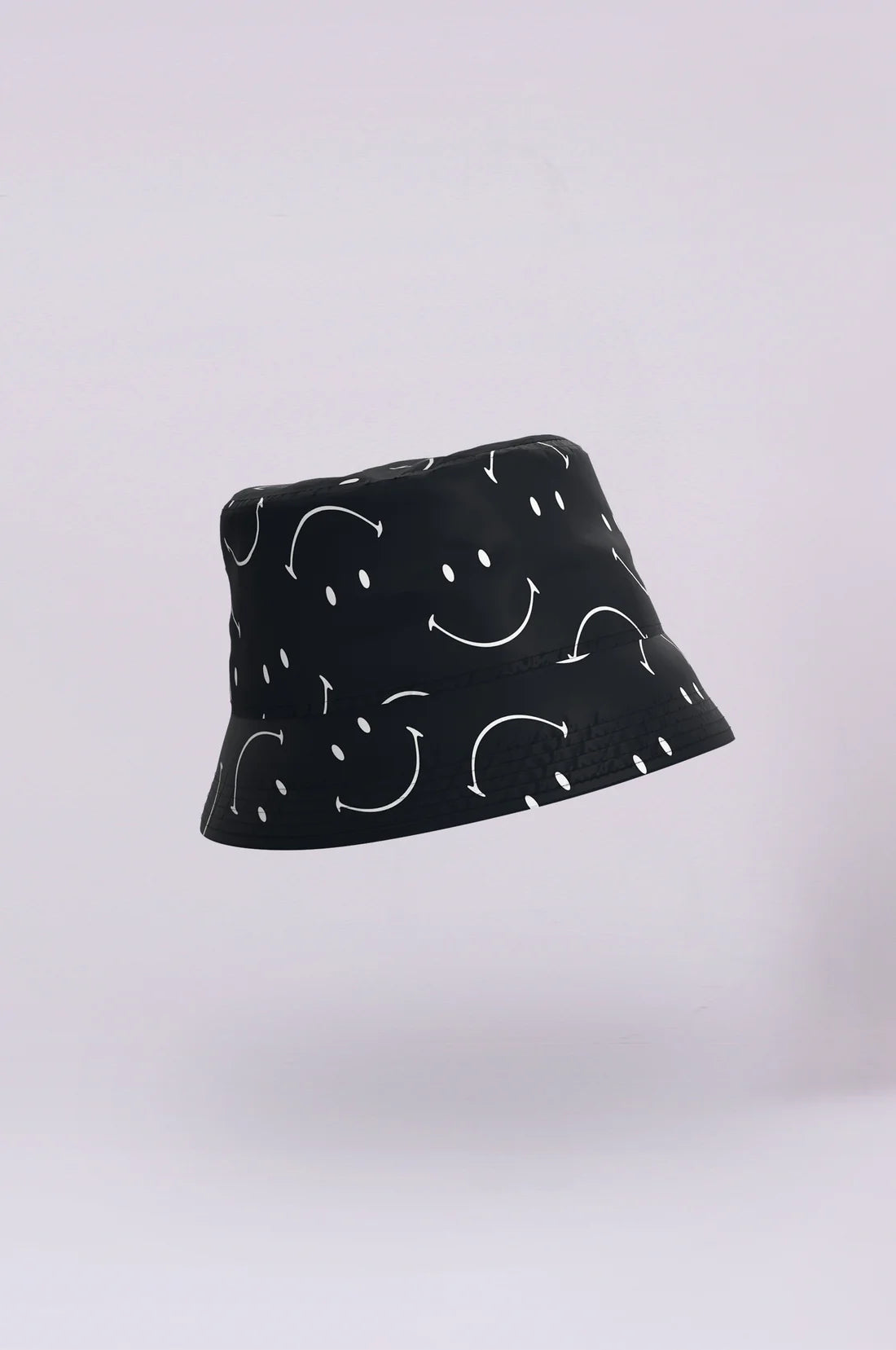 Rainkiss Classic Smiley Bucket Hat in Black