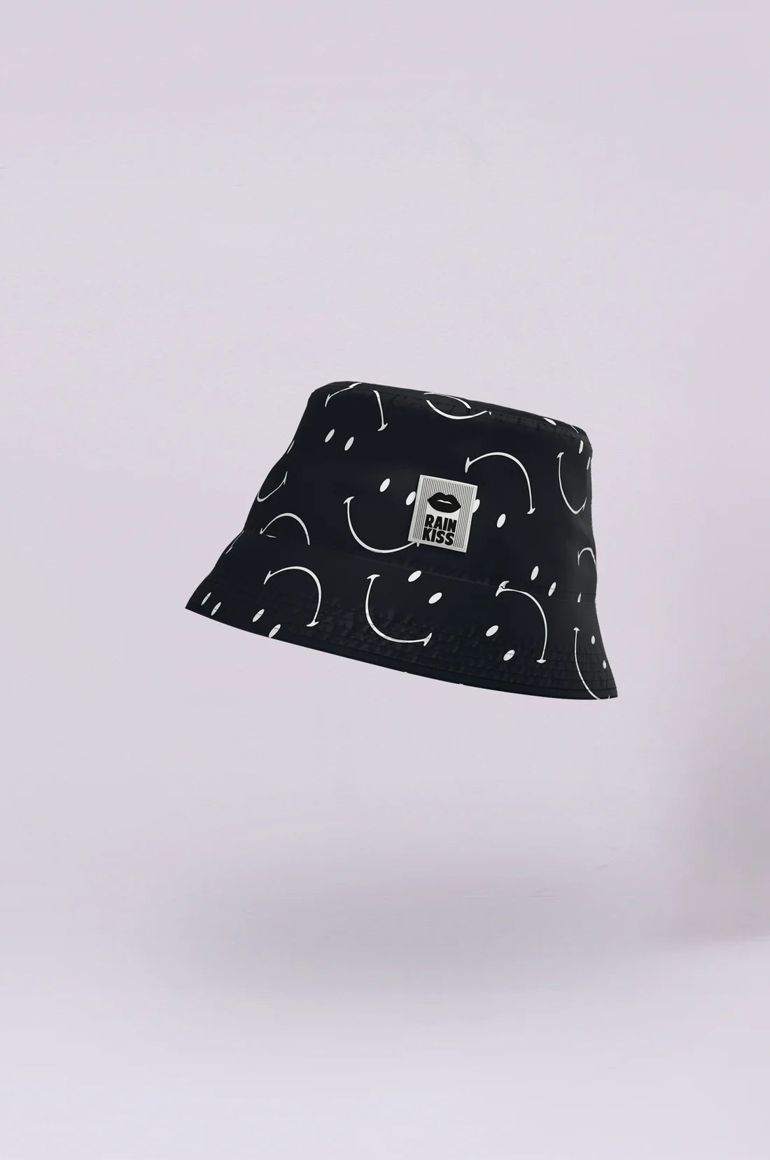 Rainkiss Classic Smiley Bucket Hat in Black