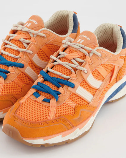 Coolway 2003 in Orange is a vintage-inspired runner that blends sporty heritage with modern street style