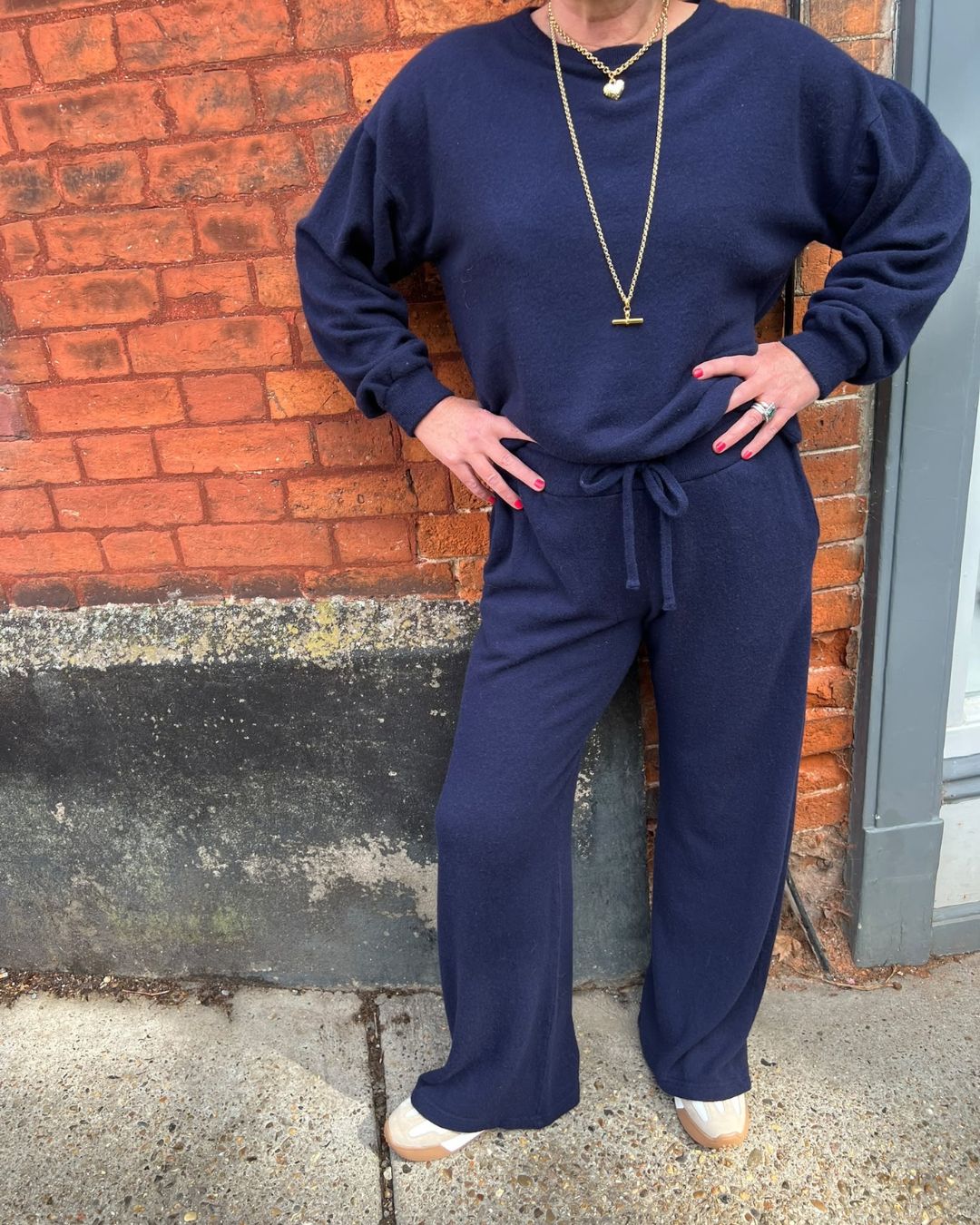 Crossley Doriel Cashmere Mix Sweatpants - Deep Blue