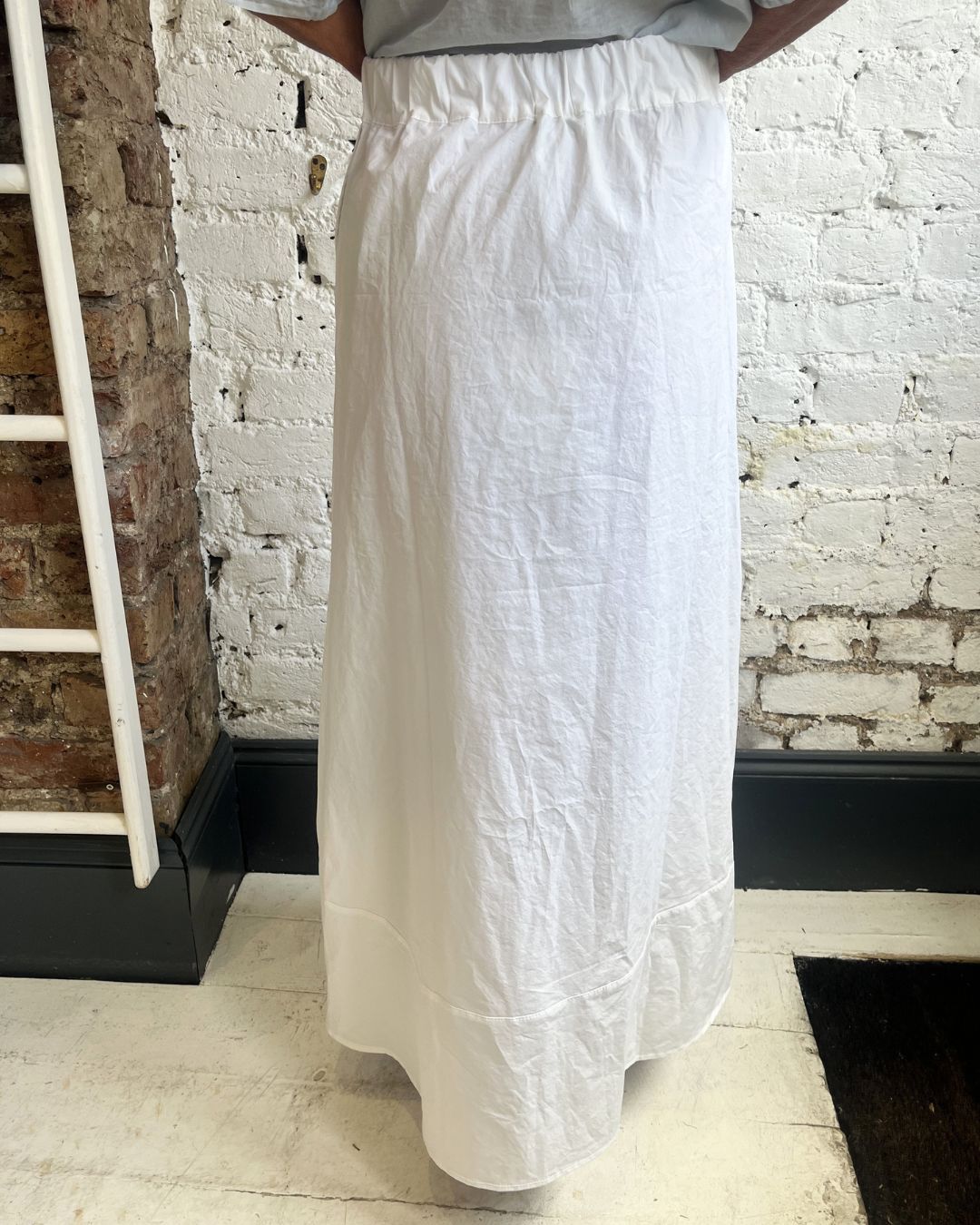 Crossley Flin Wrinkle-Effect Maxi Skirt in White