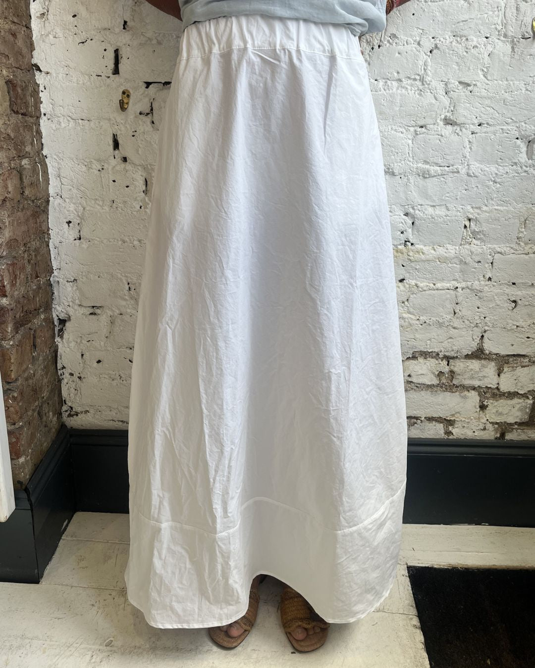 Crossley Flin Wrinkle-Effect Maxi Skirt in White