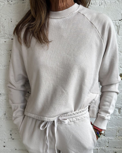 Crossley Frittp Crew Neck Sweater in Pumice