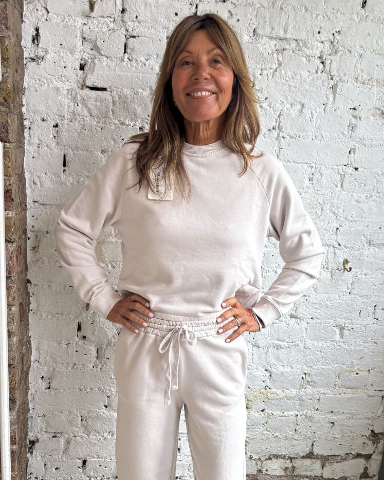 Crossley Frittp Crew Neck Sweater in Pumice