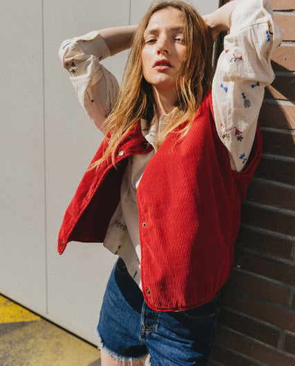 Tinsels Dacci Molly Gilet in Ruby