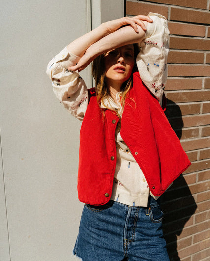 Tinsels Dacci Molly Gilet in Ruby