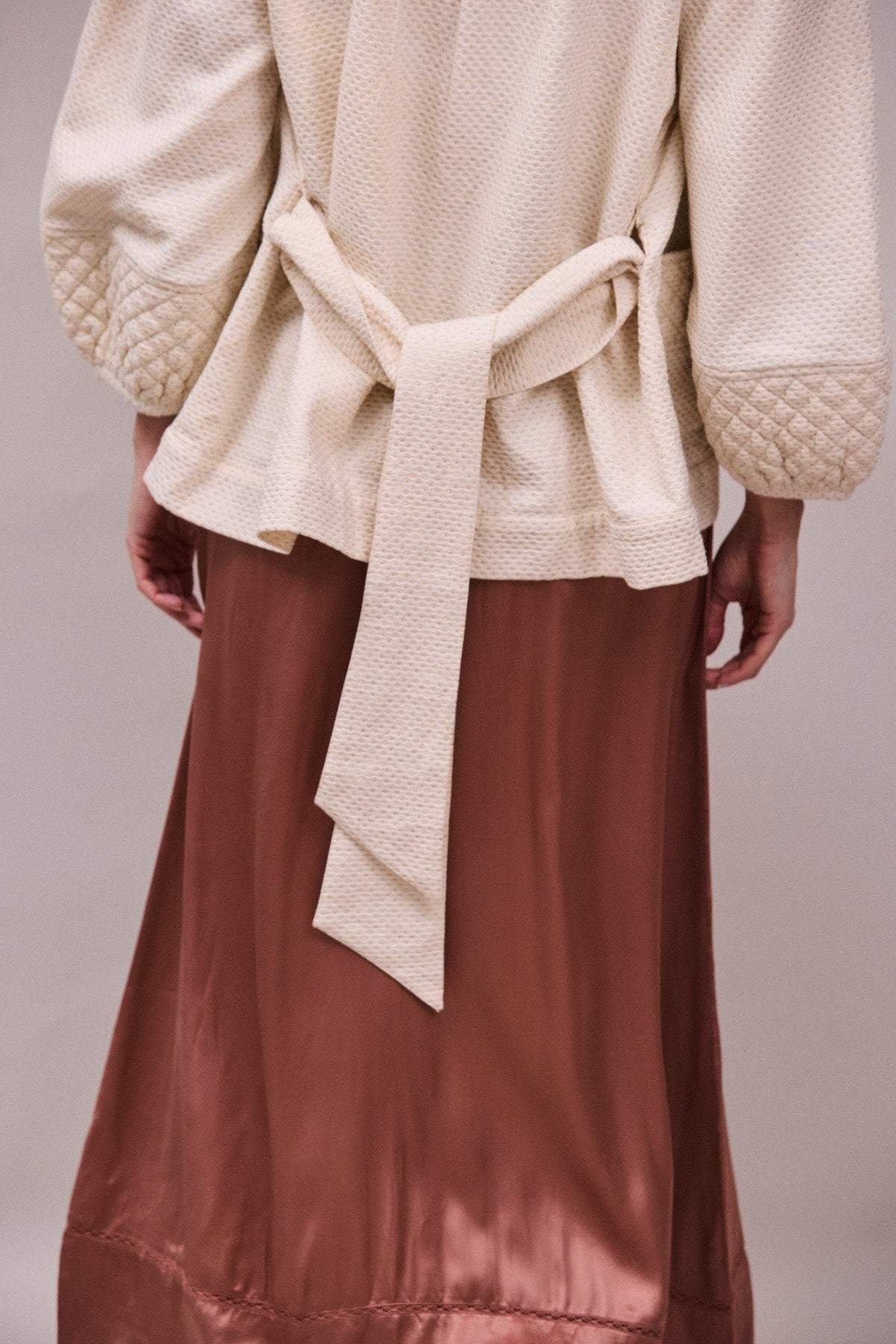 Faune Deia Jacket in Vintage White, Gold