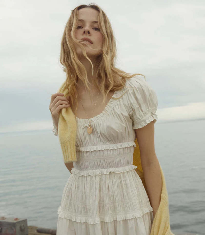 DÔEN Leanne Dress in Salt – shopatanna