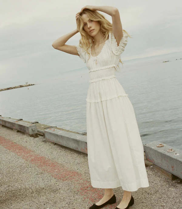 DÔEN Leanne Dress in Salt