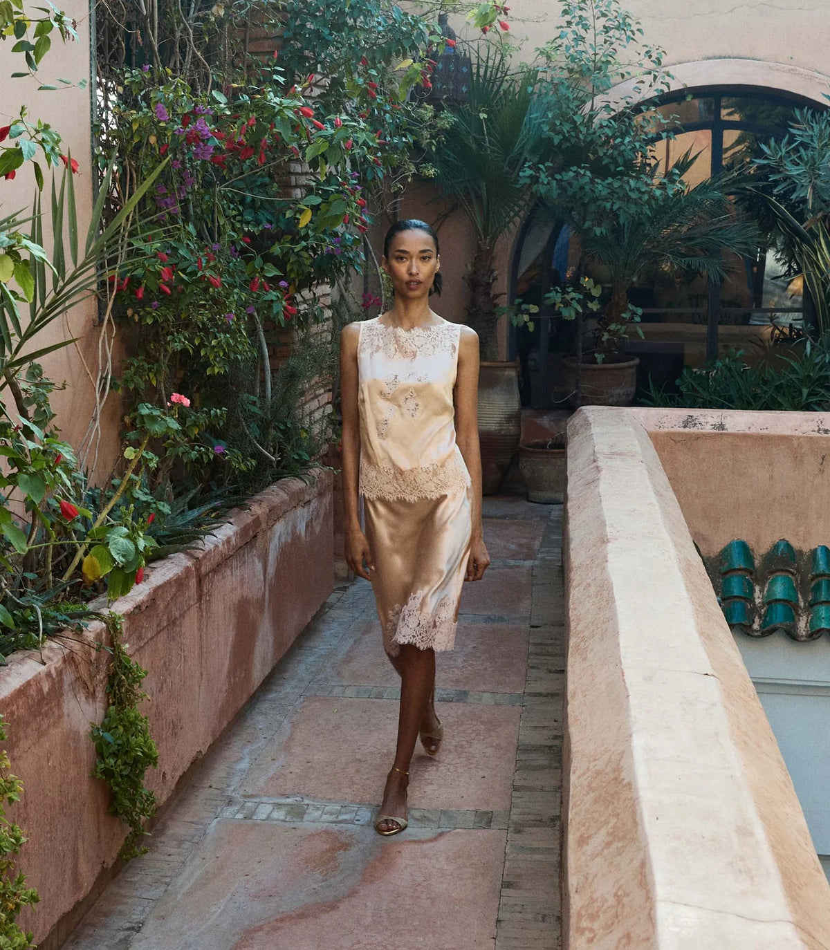 DÔEN Elowette Skirt in Peach Sorbet