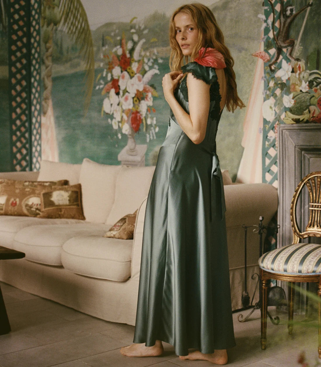 DÔEN Fiona Dress - Dulac Green