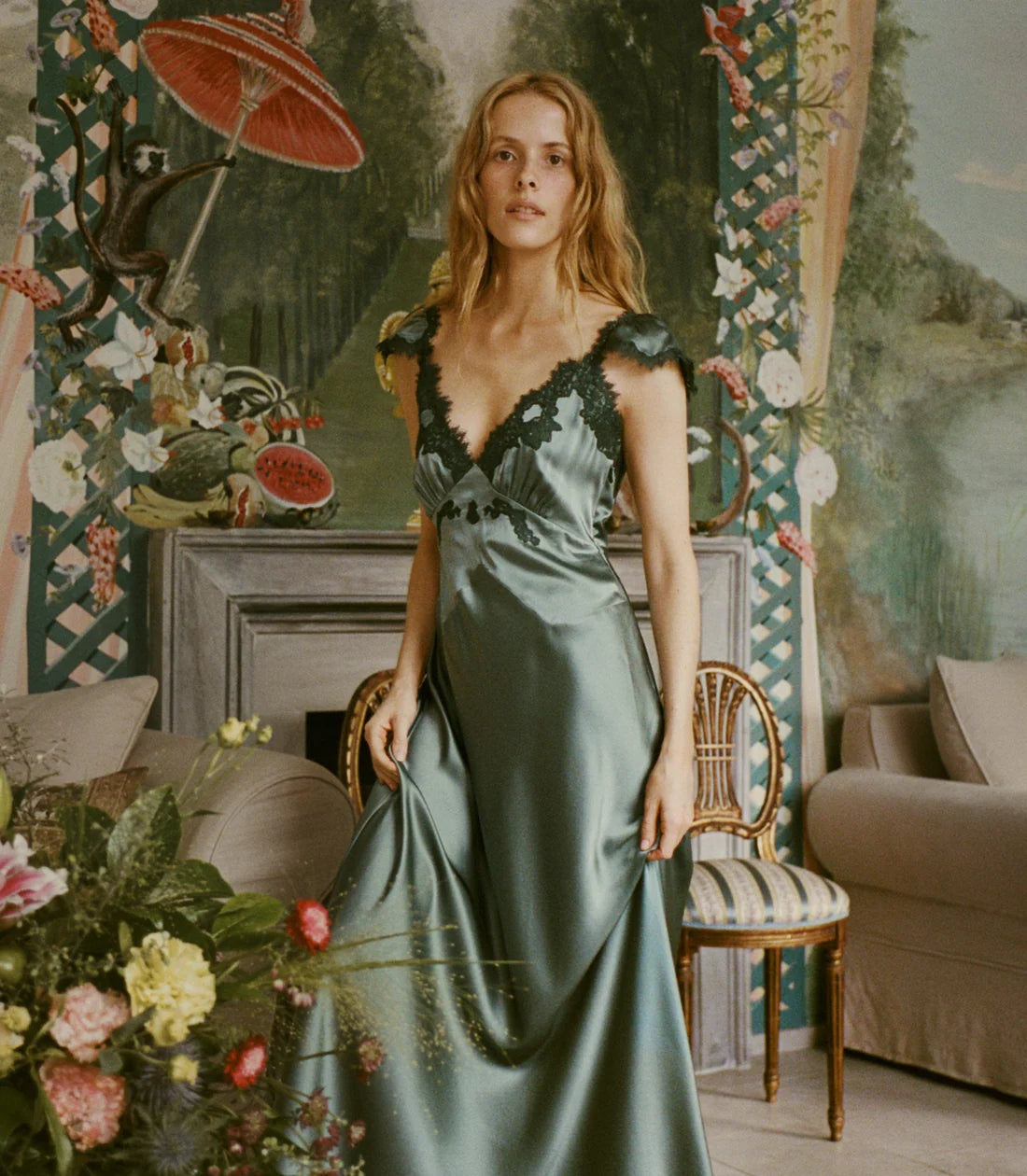 DÔEN Fiona Dress - Dulac Green