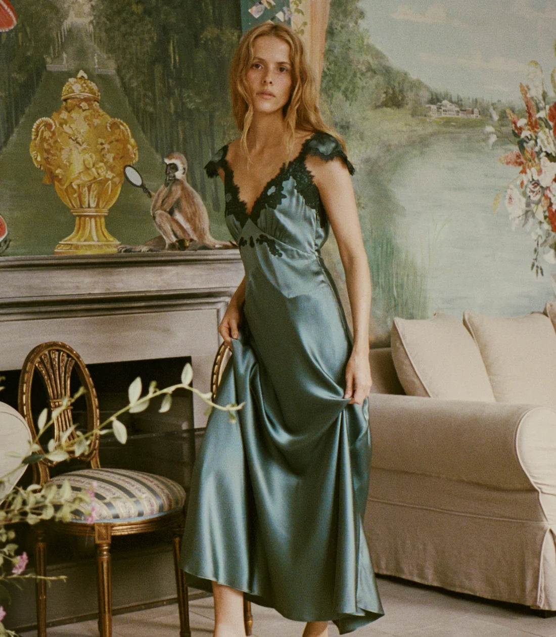 DÔEN Fiona Dress - Dulac Green